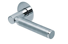 scoop flache lösungen türdrücker form 1013 in edelstahl poliert auf flacher rundrosette