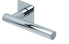 scoop flache lösungen türdrücker form 1074 in edelstahl poliert auf flacher quadratrosette