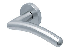 scoop slidebloc light türdrücker form 1084 in edelstahl matt auf rundrosette