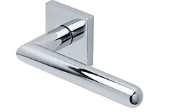 scoop edelstahl türdrücker form 1107 in edelstahl poliert auf quadratrosette