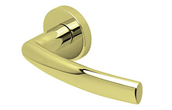 scoop pullbloc 4.1 türdrücker form 2003 in pvd messinggelb auf rundrosette