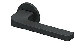 scoop formspiele türdrücker form 8044 in black satin auf rundrosette