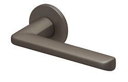 scoop formspiele türdrücker form 8050 in titanium matt auf rundrosette