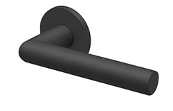 scoop formspiele türdrücker form 8106 in black satin auf rundrosette