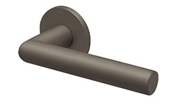 scoop formspiele türdrücker form 8106 in titanium matt auf rundrosette