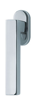 scoop fenstergriffe form 1002 edelstahl poliert auf ovalrosette