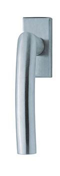scoop fenstergriffe form 1003 edelstahl matt auf eckiger rosette