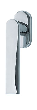 scoop fenstergriffe form 1008 edelstahl poliert auf ovalrosette