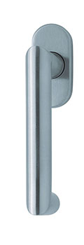 scoop fenstergriffe form 1009 edelstahl matt auf ovalrosette