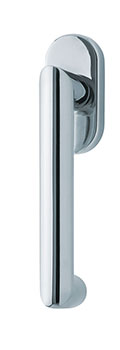 scoop fenstergriffe form 1009 edelstahl poliert auf ovalrosette