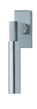 scoop fenstergriffe form 1016 edelstahl matt auf eckiger rosette