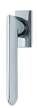 scoop fenstergriffe form 1021 edelstahl poliert auf eckiger rosette