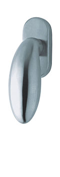 scoop fenstergriffe form 1066 edelstahl matt auf ovalrosette