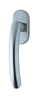 scoop fenstergriffe form 1085 edelstahl matt auf ovalrosette
