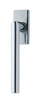 scoop fenstergriffe form 1109 edelstahl poliert auf eckiger rosette