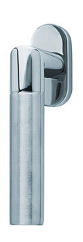 scoop fenstergriffe form 1212 edelstahl poliert auf ovalrosette
