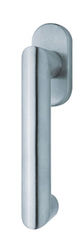 scoop fenstergriffe form 2009 edelstahl matt auf ovalrosette