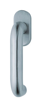 scoop fenstergriffe form 2104 edelstahl matt auf ovalrosette