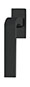 scoop formspiele fenstergriffe form 8077 in black satin auf eckiger rosette