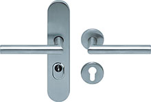 scoop sicherheit einbruchschutzklasse 2 drücker und pz halbgarnitur in edelstahl matt mit kernziehschutz